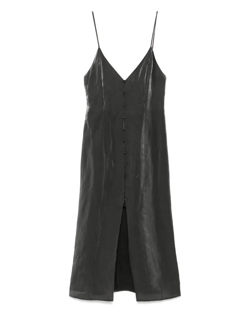 ALYSI Midikleid mit V-Ausschnitt - Grau Grau