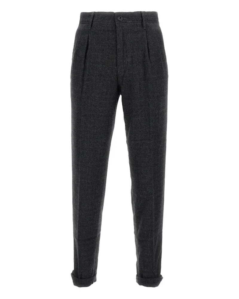 Incotex check-pattern trousers - Schwarz Schwarz
