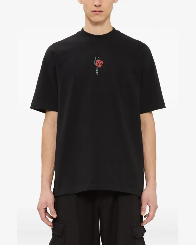 44 LABEL GROUP Forever 44 T-Shirt mit Print - Schwarz Schwarz
