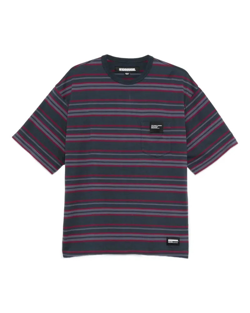 Neighborhood Gestreiftes T-Shirt - Violett Violett