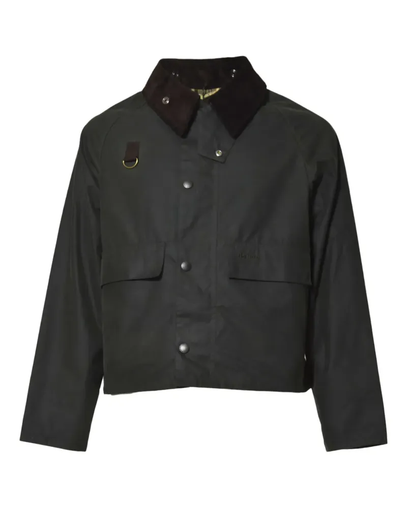 Barbour corduroy-collar jacket - Grün Grün