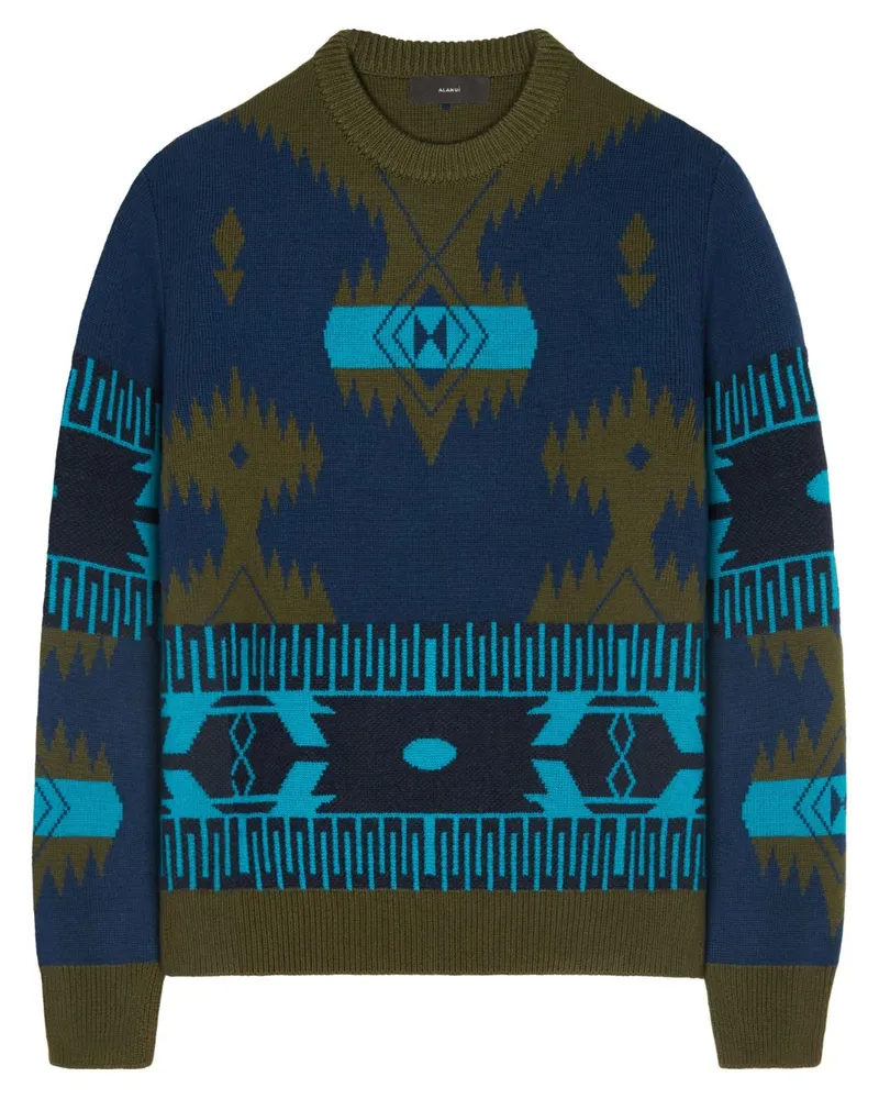 Alanui Icon Pullover mit Jacquardmuster Blau