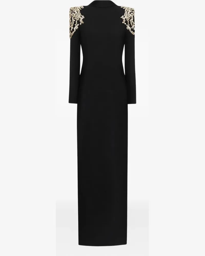 Zuhair Murad rhinestone-embellished long dress - Schwarz Schwarz