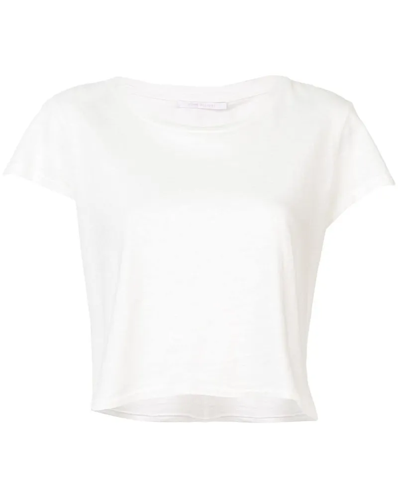 John Elliott + Co Cropped-T-Shirt Weiß