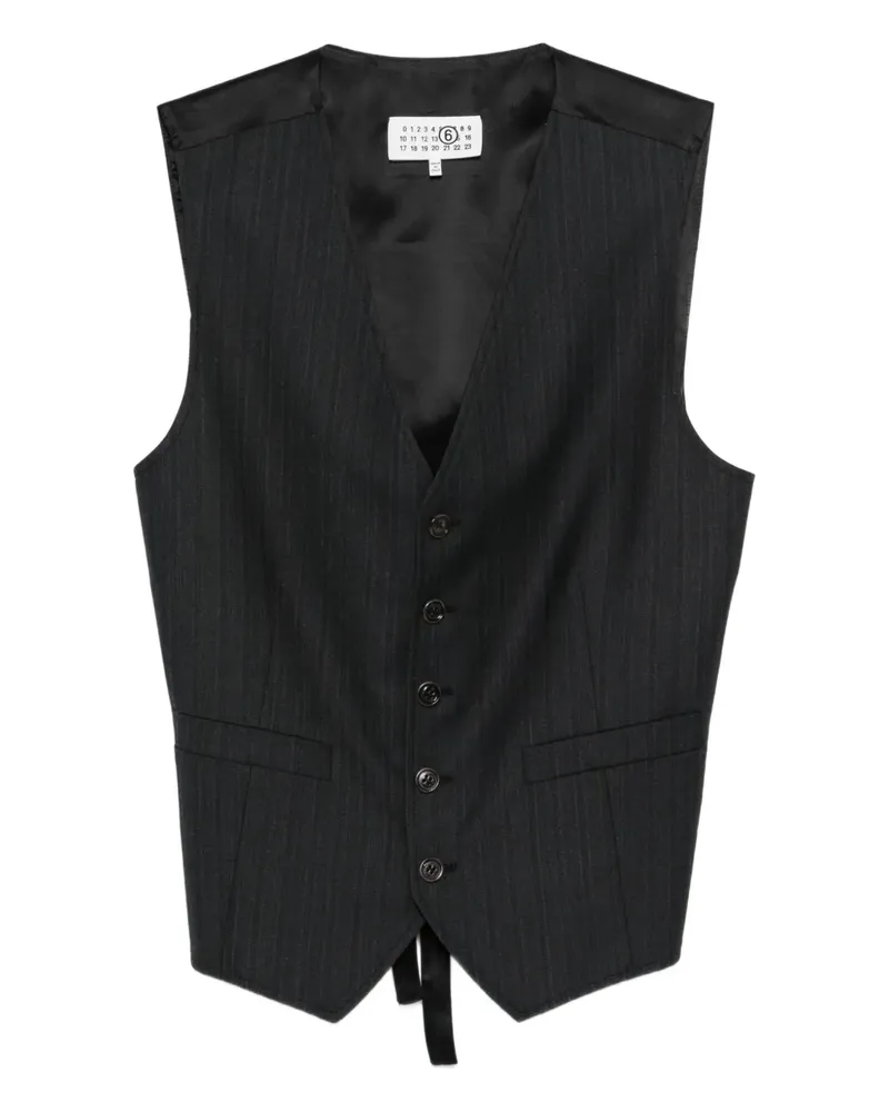 Maison Margiela pinstriped button vest - Grau Grau