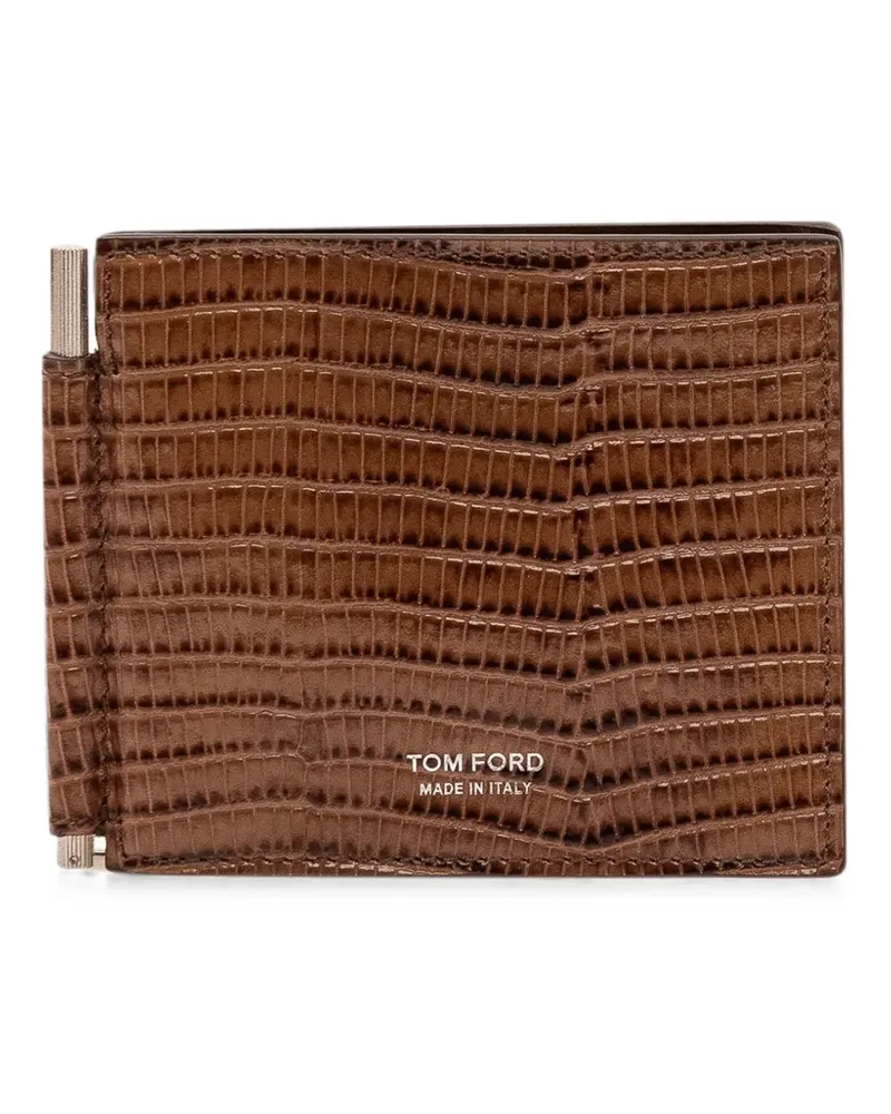Tom Ford lizard-effect leather wallet - Braun Braun