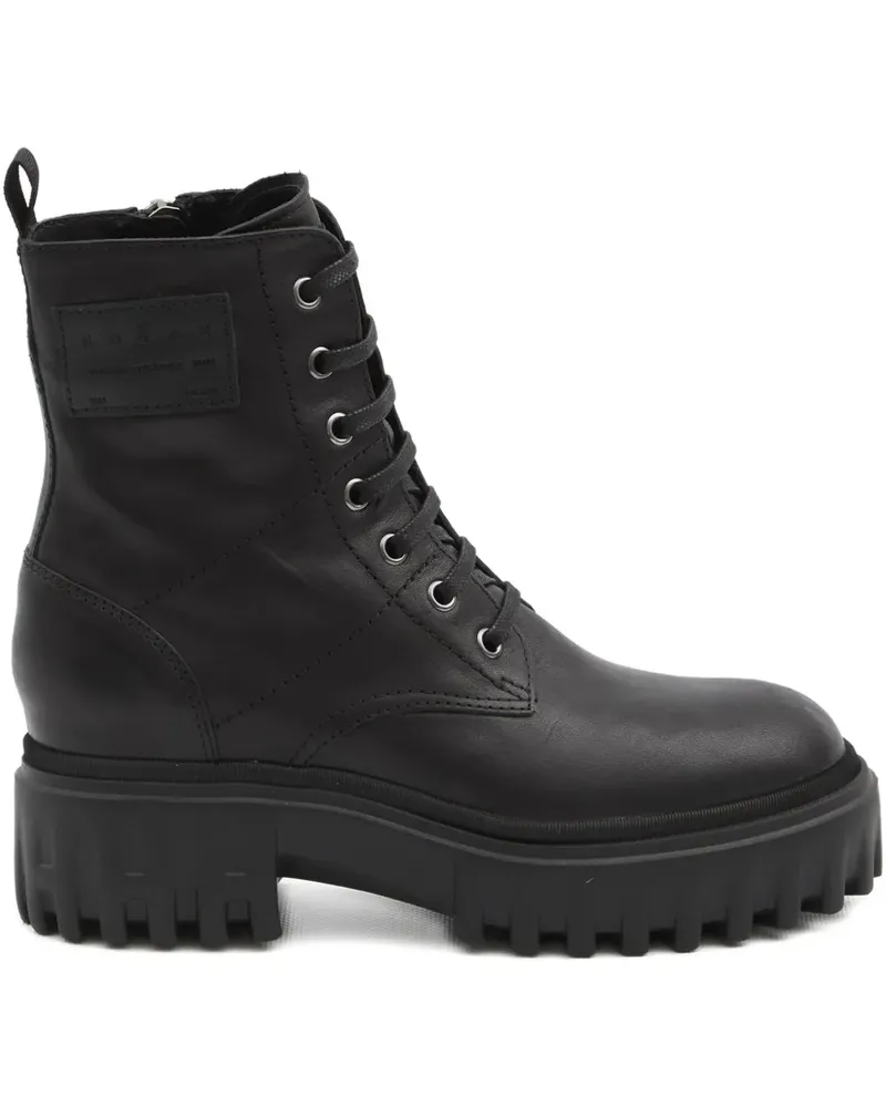 Hogan Plateau-Schnürstiefel 20mm - Schwarz Schwarz