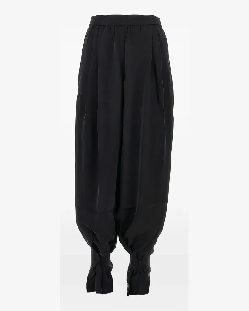 ANDAMANE pleated ankle-tie trousers - Schwarz Schwarz