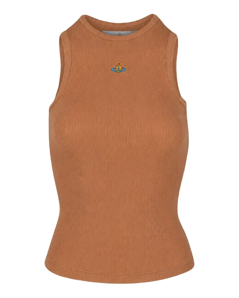 Vivienne Westwood 90s Orb-embroidered vest - Orange Orange