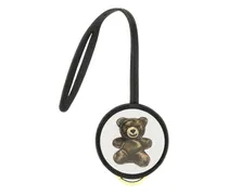 Schlüsselanhänger mit Teddy-Print - Schwarz