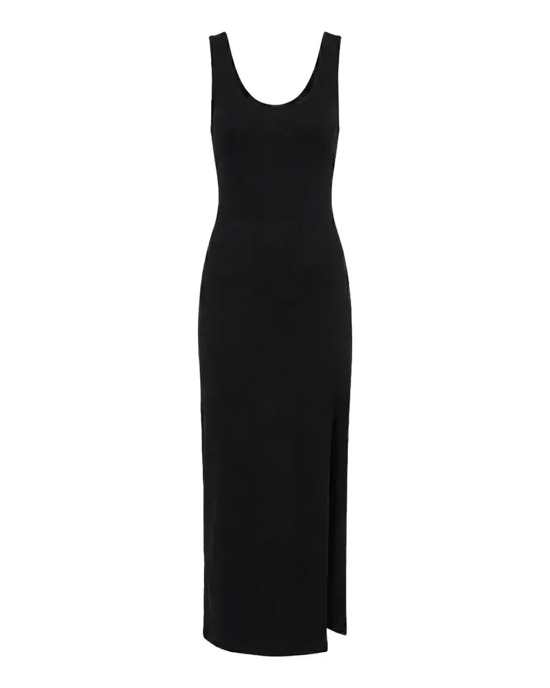 WARDROBE.NYC ribbed-knit side-slit sleeveless maxi dress - Schwarz Schwarz