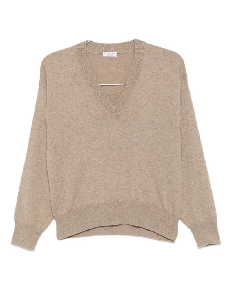 Brunello Cucinelli V-neck sweater - Nude Nude