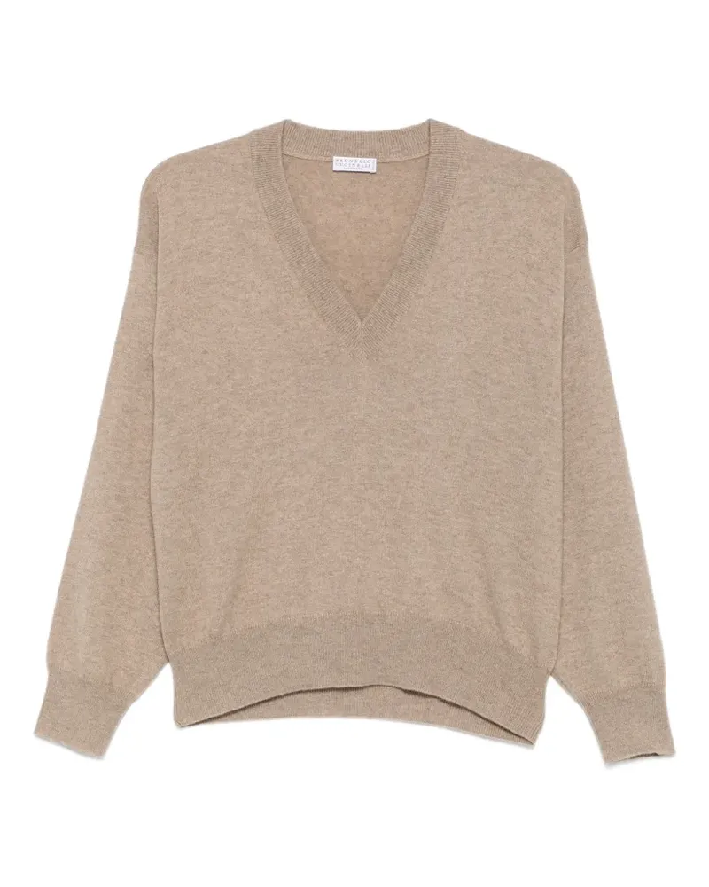 Brunello Cucinelli V-neck sweater - Nude Nude