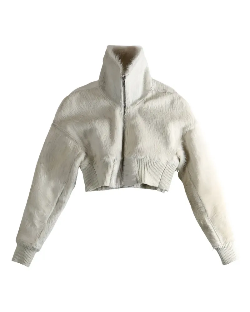 Rick Owens high-neck cropped jacket - Nude Nude