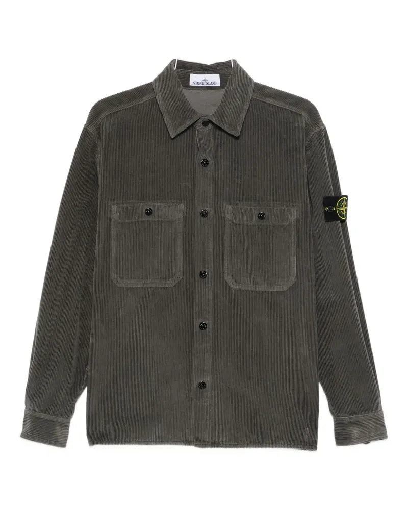 Stone Island Pocket Hemd aus Cord - Grau Grau