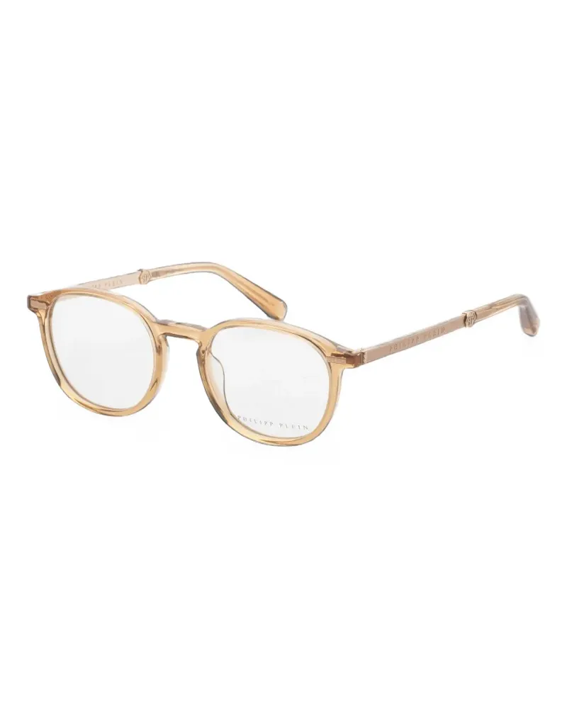 Philipp Plein Brille mit rundem Gestell - Nude Nude