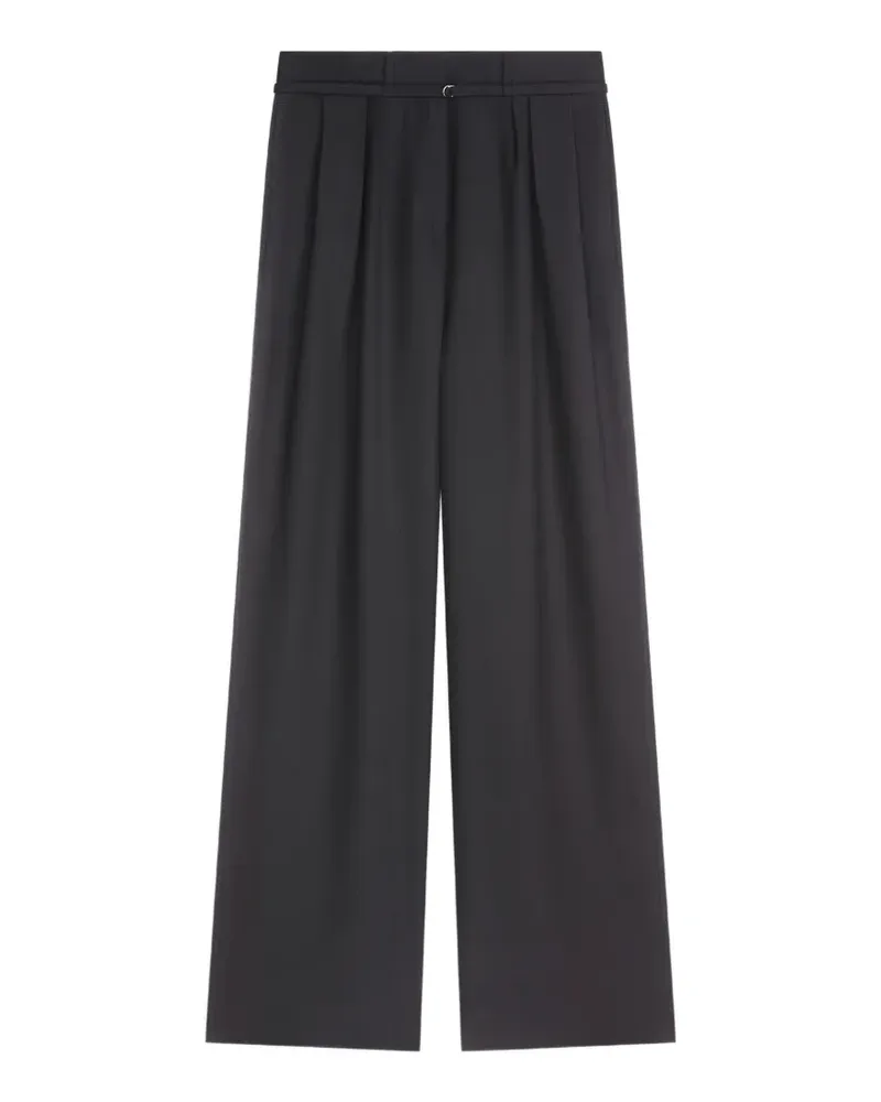 Dries van Noten Plissierte Hose mit Gürtel - Schwarz Schwarz
