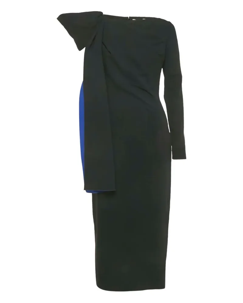 Roksanda Ilincic Margarida Midikleid aus Krepp - Schwarz Schwarz