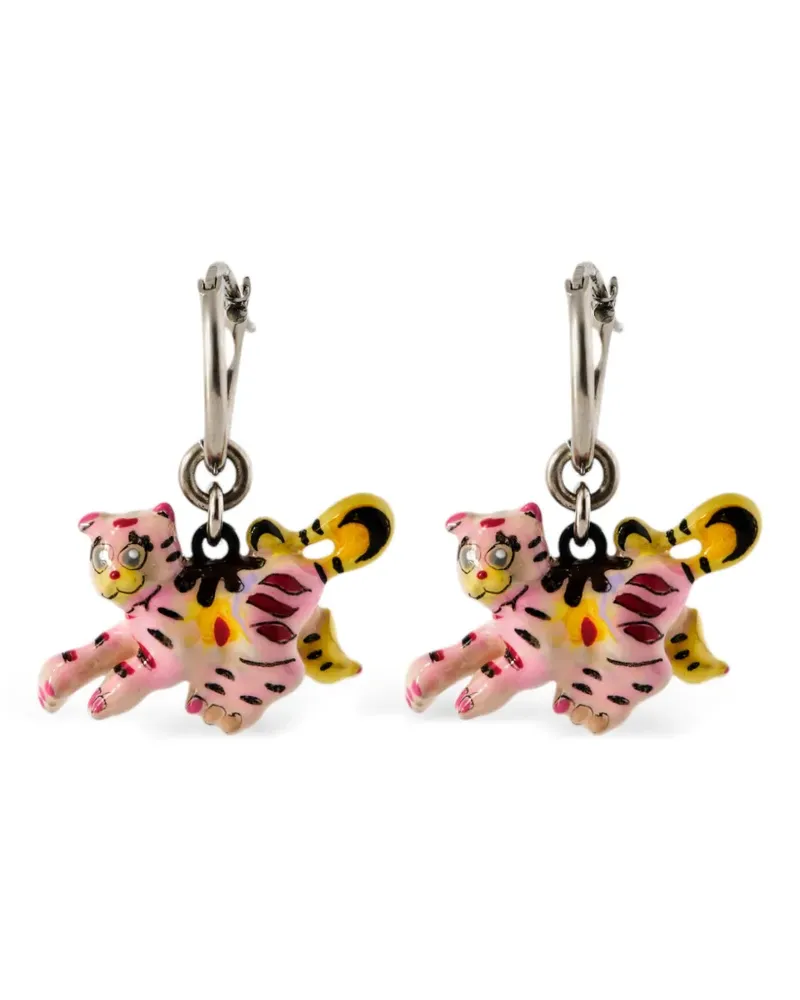 Marni Ohrringe mit Tigeranhänger - Silber Silber