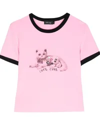 Tout a Coup T-Shirt mit Print Rosa