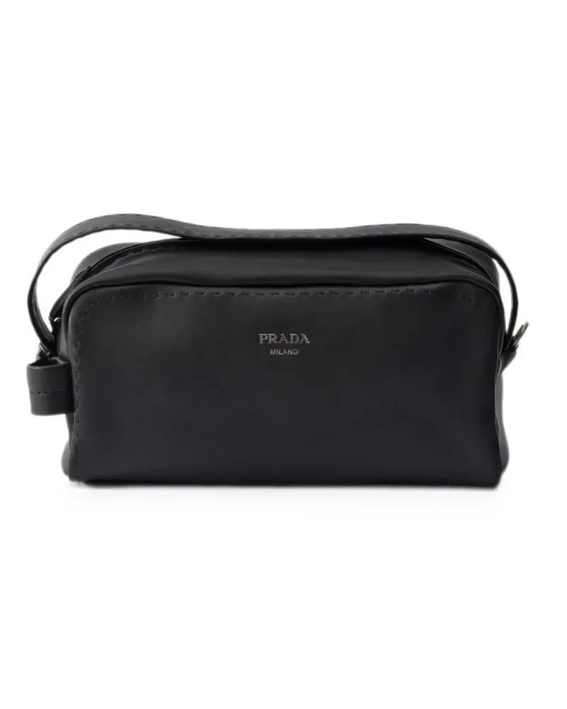 Prada Schultertasche aus Nappaleder - Schwarz Schwarz