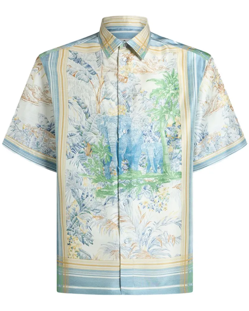 Etro Hemd mit grafischem Print - Blau Blau