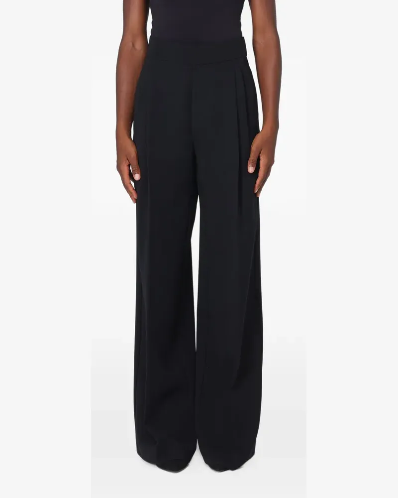 Twin-Set pleated wide-leg trousers - Schwarz Schwarz