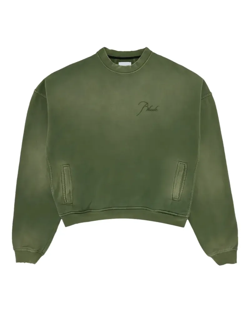 RHUDE embroidered crew-neck sweatshirt - Grün Grün