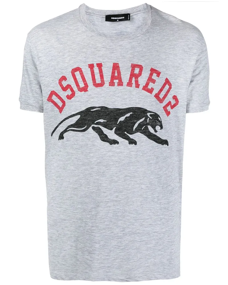 Dsquared2 T-Shirt mit Logo-Print Grau