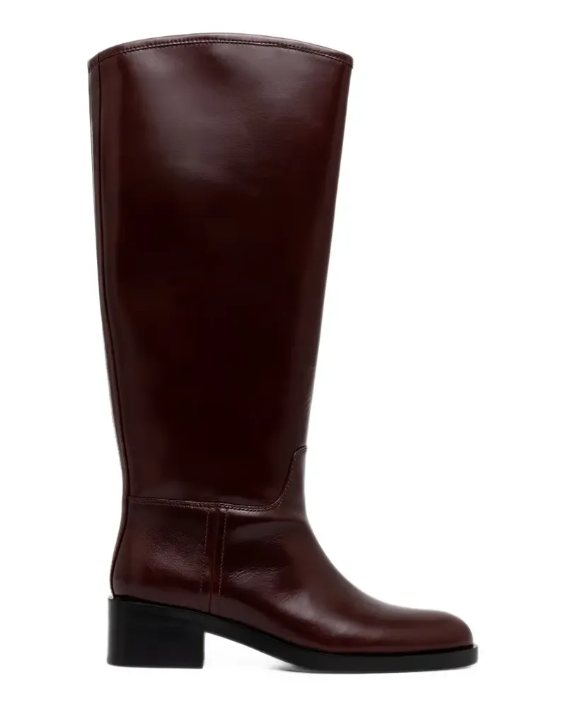 Jeffrey Campbell Reining-2 polished leather boots - Braun Braun