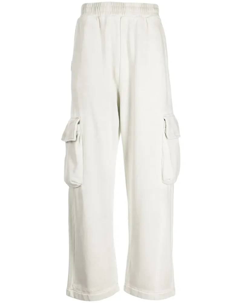 Izzue Weite Cargohose mit elastischem Bund - Grau Grau