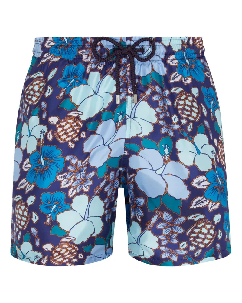 Vilebrequin Badeshorts mit Tropical Turtles-Print - Blau Blau