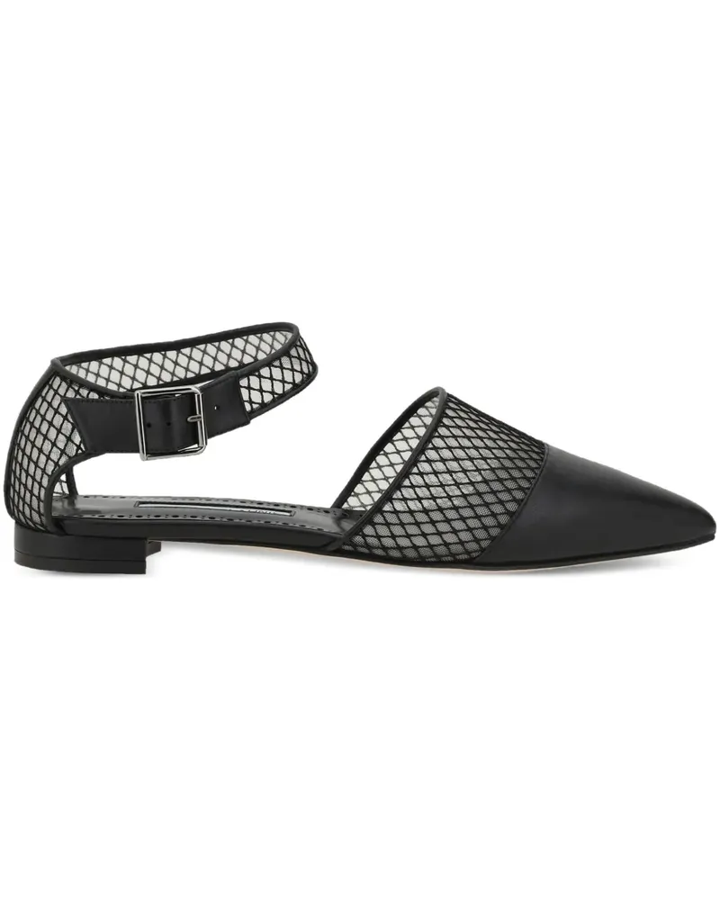 Manolo Blahnik Jatelah Ballerinas - Schwarz Schwarz