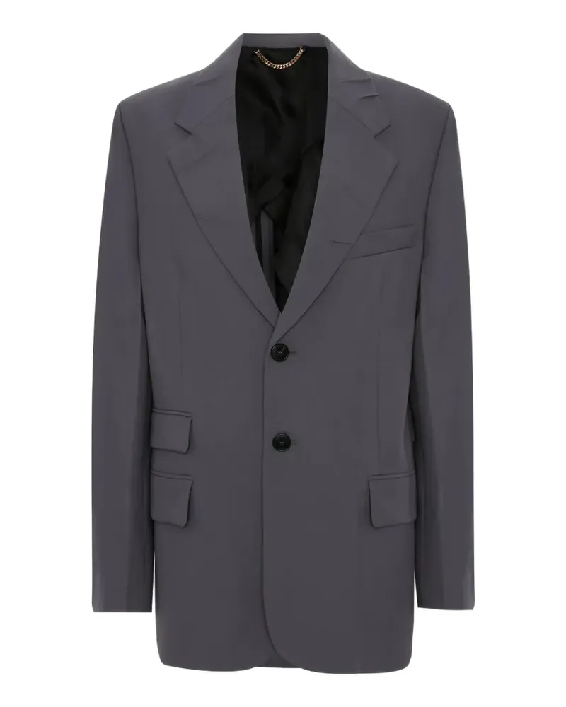 Victoria Beckham step collar tailored blazer - Grau Grau