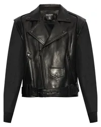 Balmain Lederjacke Schwarz