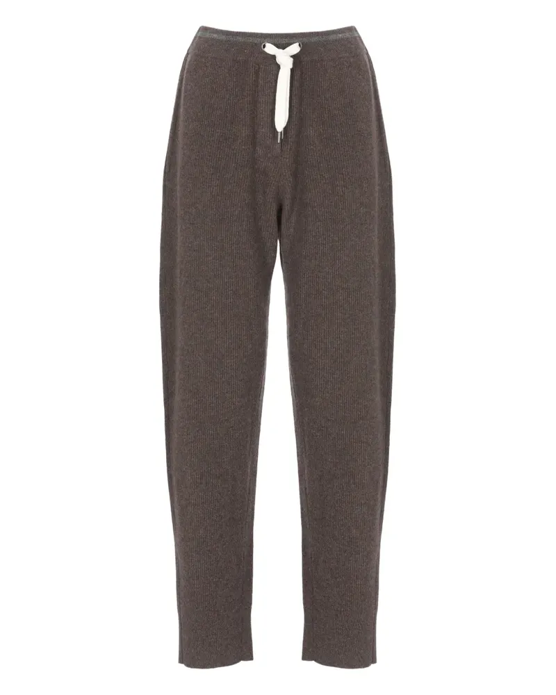 Brunello Cucinelli Gerippte Jogginghose mit Kordelzug - Braun Braun