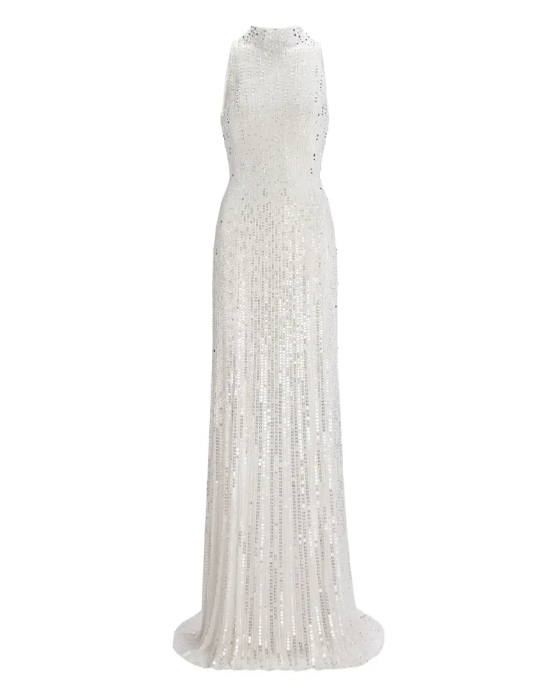 Jenny Packham Benue Kleid mit Pailletten - Weiß Weiß