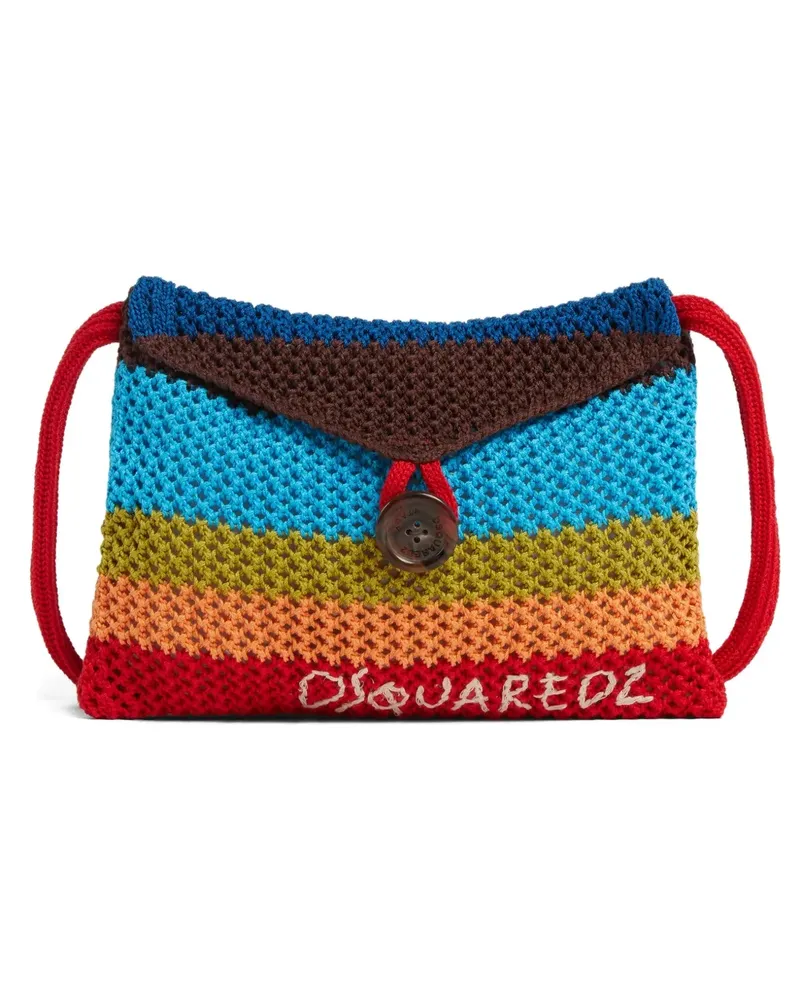 Dsquared2 Gestrickte Kuriertasche - Blau Blau