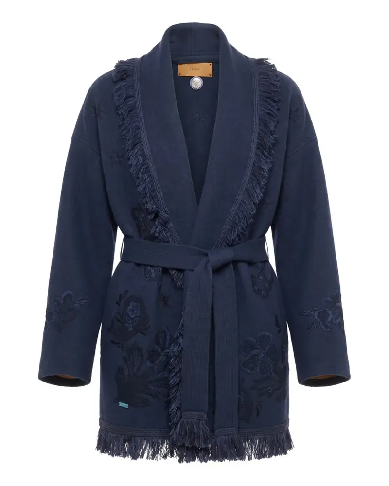Alanui Nature in Bloom embroidered cardigan - Blau Blau