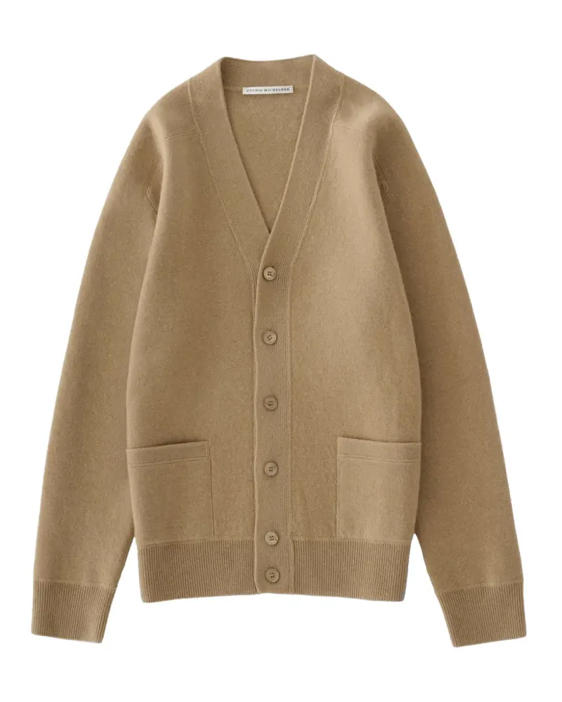 Studio Nicholson Cardigan mit V-Ausschnitt - Nude Nude