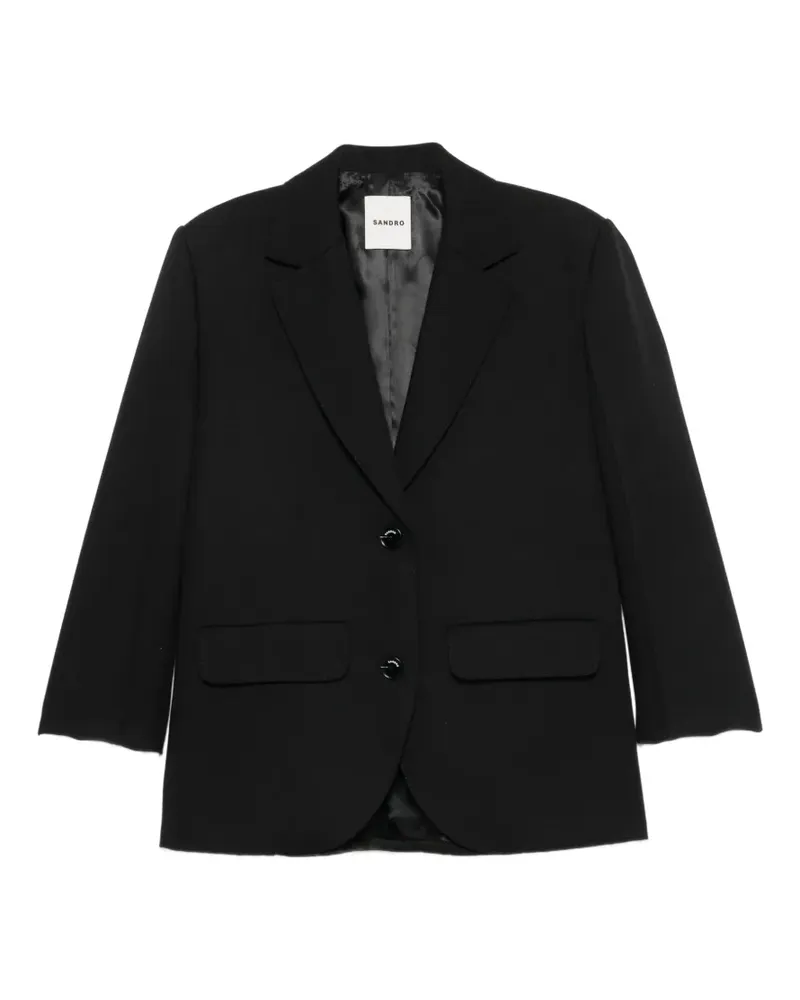 Sandro Blazer mit Satinrücken - Schwarz Schwarz