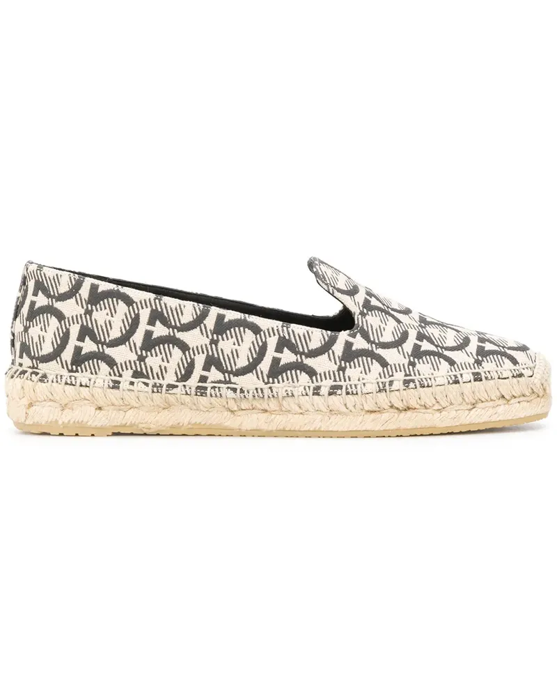 Ferragamo Espadrilles mit Print - Nude Nude