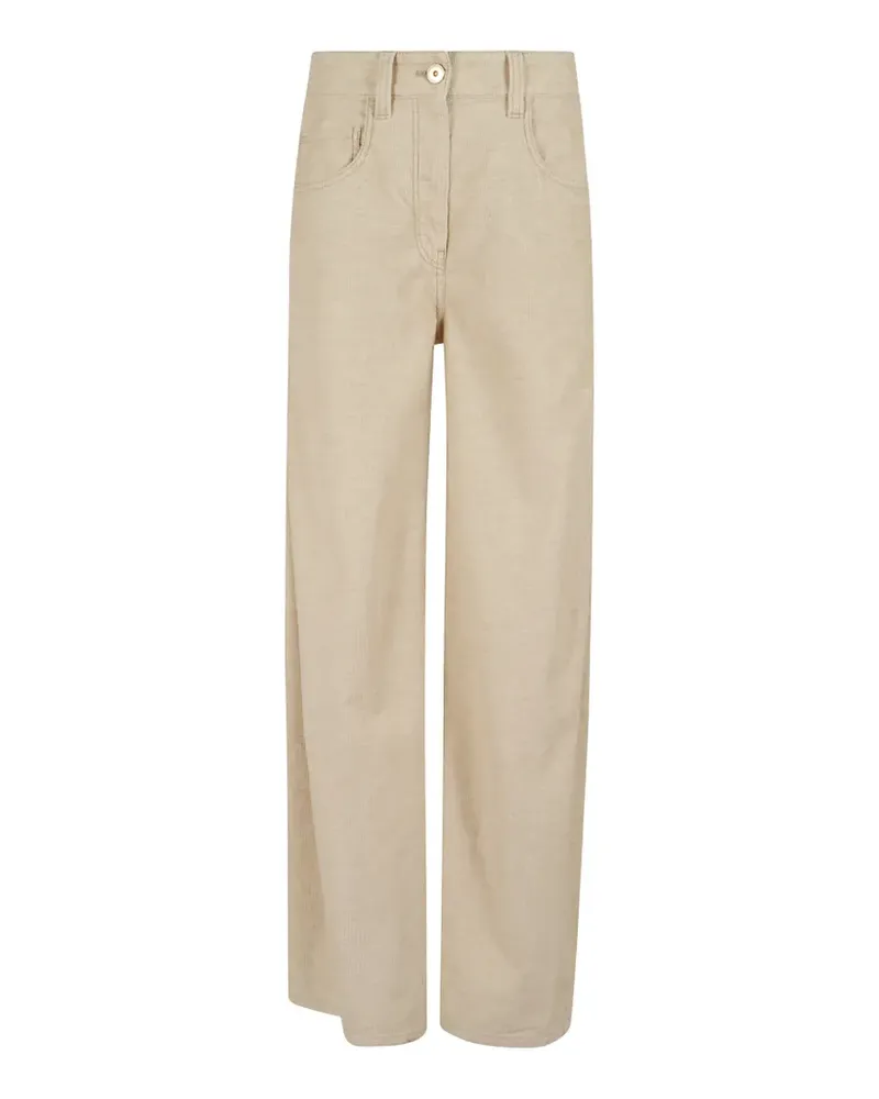 Brunello Cucinelli Cordhose mit weitem Bein - Nude Nude
