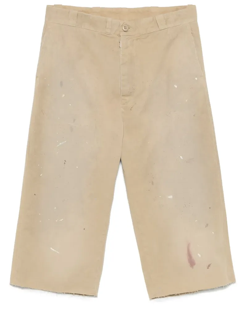 Maison Margiela Shorts mit Farbklecks-Print - Nude Nude