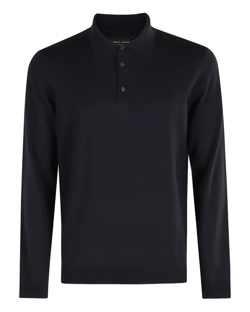 Roberto Collina Poloshirt aus Merinowolle - Blau Blau