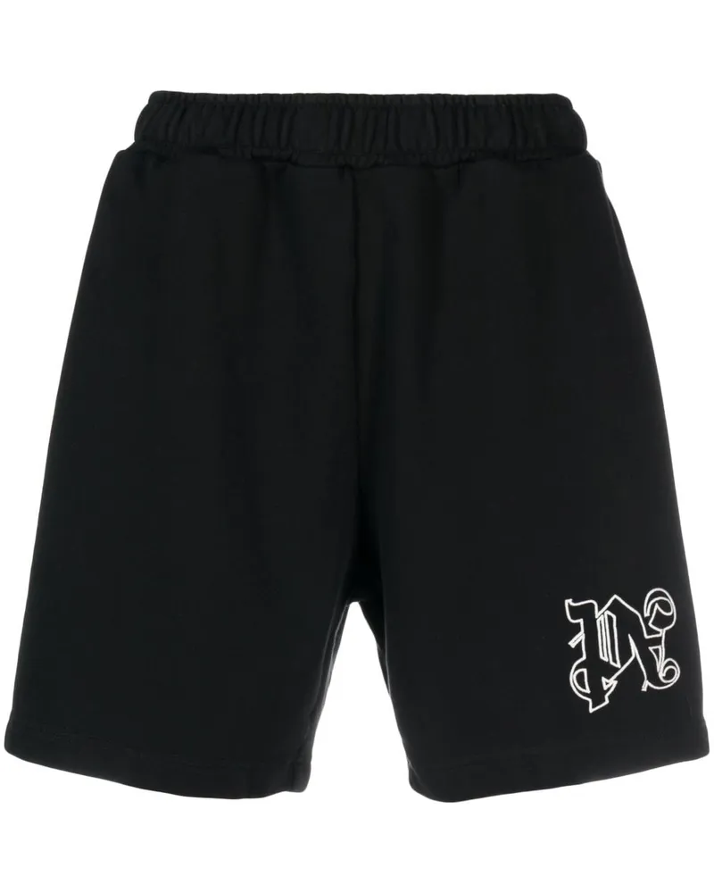 Palm Angels Hyper Joggingshorts mit Monogramm-Print - Schwarz Schwarz