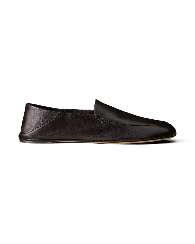 Calvin Klein square-toe leather boat shoes - Braun Braun
