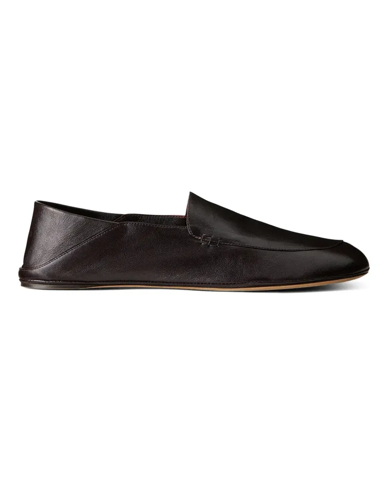 Calvin Klein square-toe leather boat shoes - Braun Braun