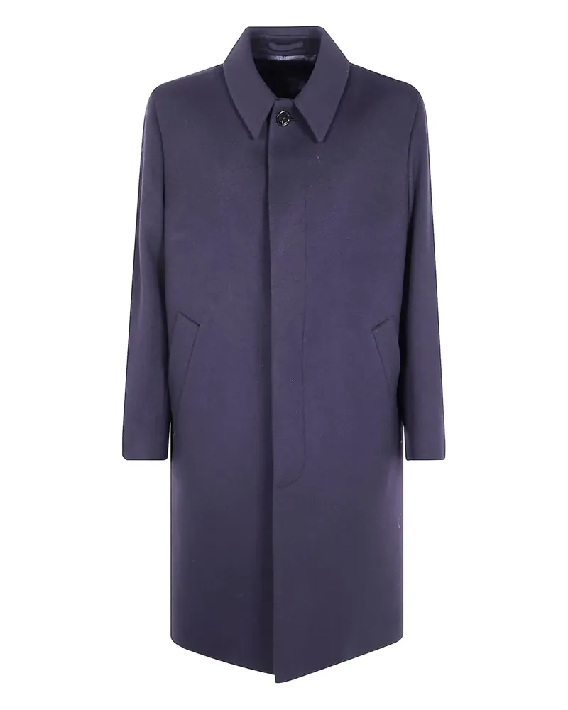 LARDINI Klassischer Wollmantel - Blau Blau