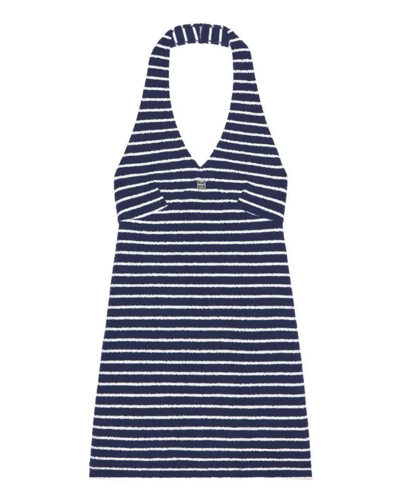 Givenchy Gestreiftes Neckholder-Minikleid - Blau Blau